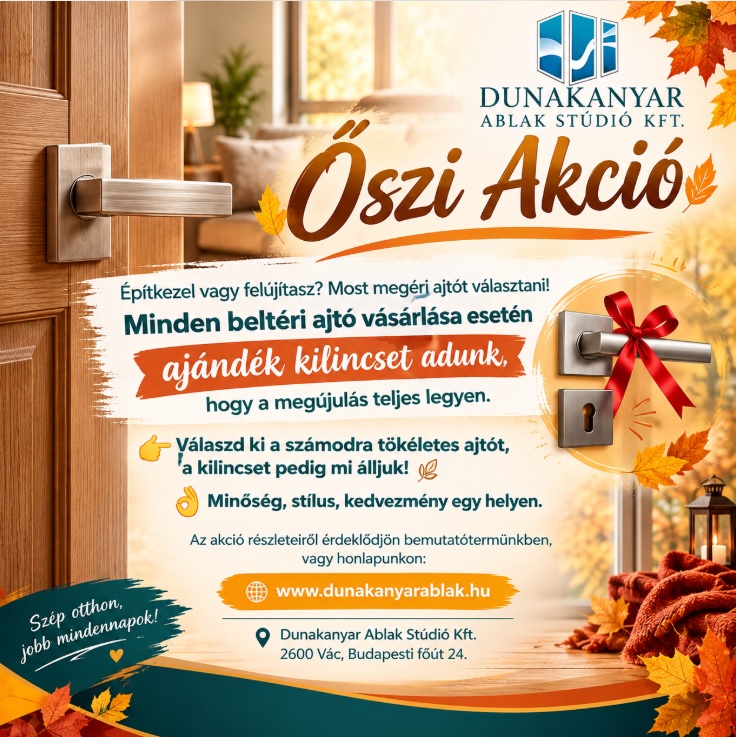 A Dunakanyar ablak őszi akciós plakátja.